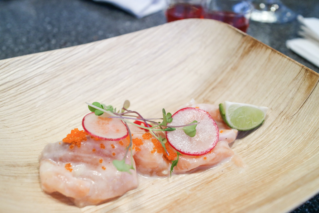 Salmon and tuna from Filipino Tikim Dinner at Brokin Yolk, Calgary