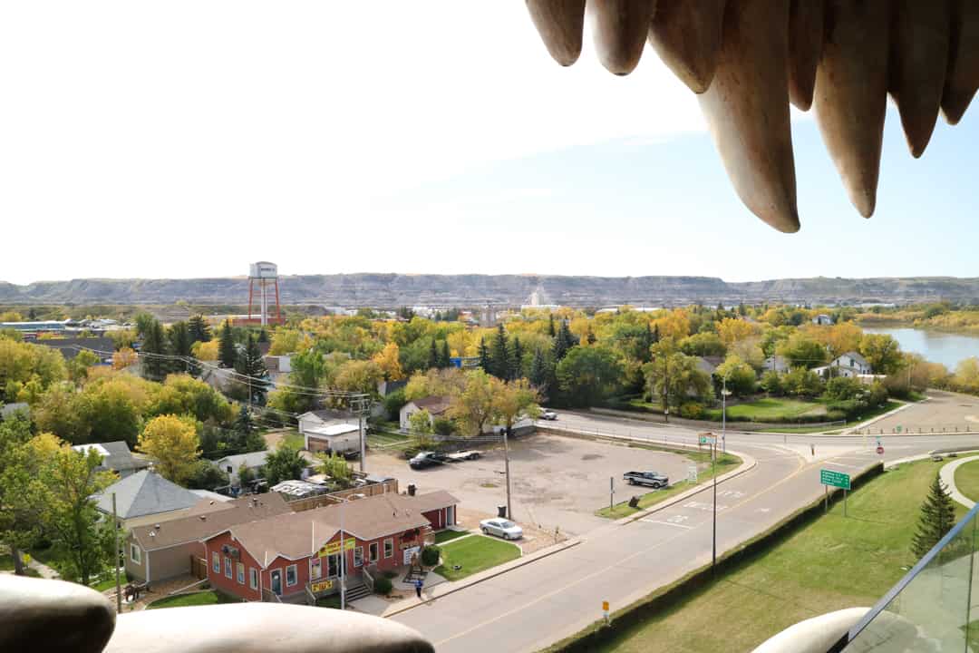 View from World's Largest Dinosaur in Canadian Badlands (Drumheller), Alberta, Canada