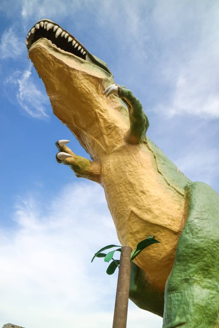 World's Largest Dinosaur in Canadian Badlands (Drumheller), Alberta, Canada