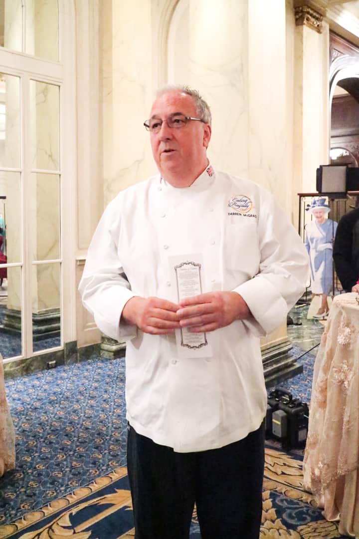 Chef Darren McGrady at Fairmont Royal Champagne Afternoon Tea Calgary