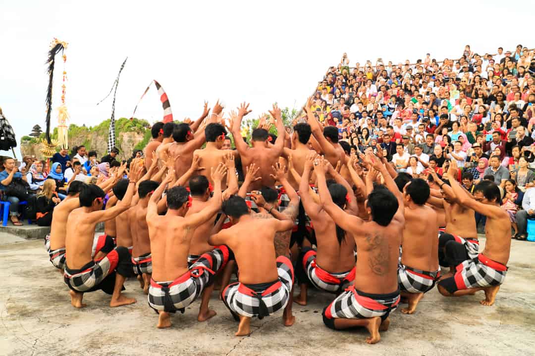 Kecak Fire Dance at UluwatuTemple Bali Indonesia