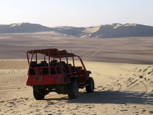 Adventure for adrenaline seekers: Sand buggying Huacachina Peru