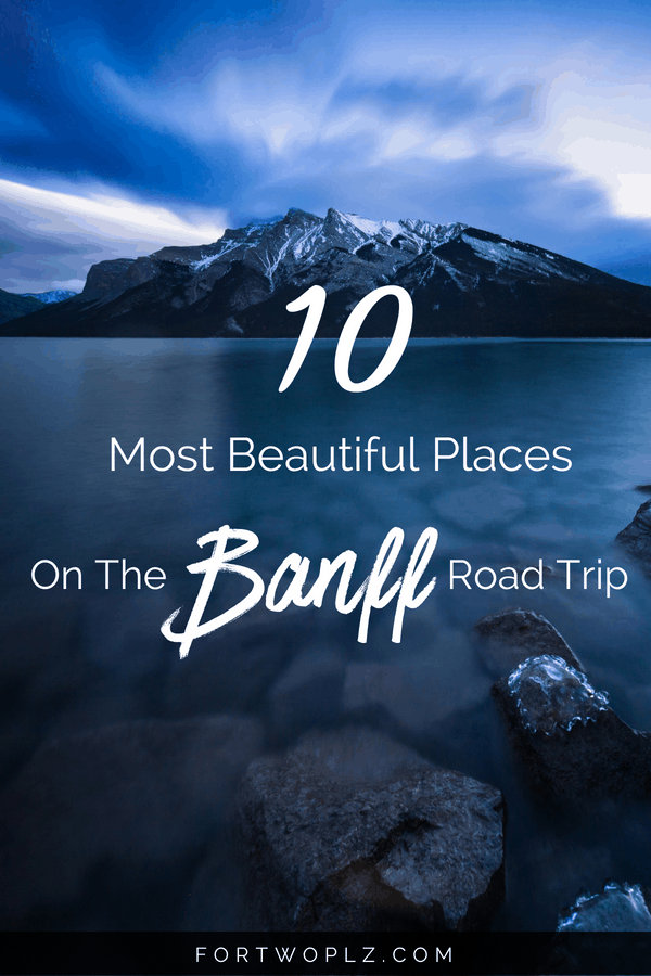 There are so many beautiful places to visit in Banff National Park, Canada. This post highlights the top instagram spots to stop by while you’re on your Canadian Rockies road trip, perfect for instagrammers and photographers. Click through to read more on For Two, Please now! #canadaroadtrip #banff #lakelouise #canadianrockies #travelguide #canada #bucketlist #tripplanning