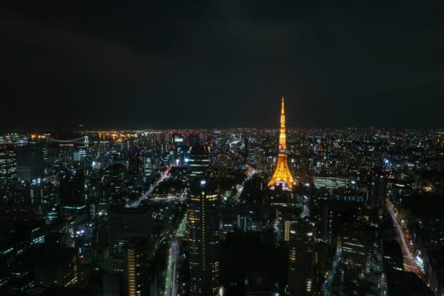 First Time in Tokyo Tower Night