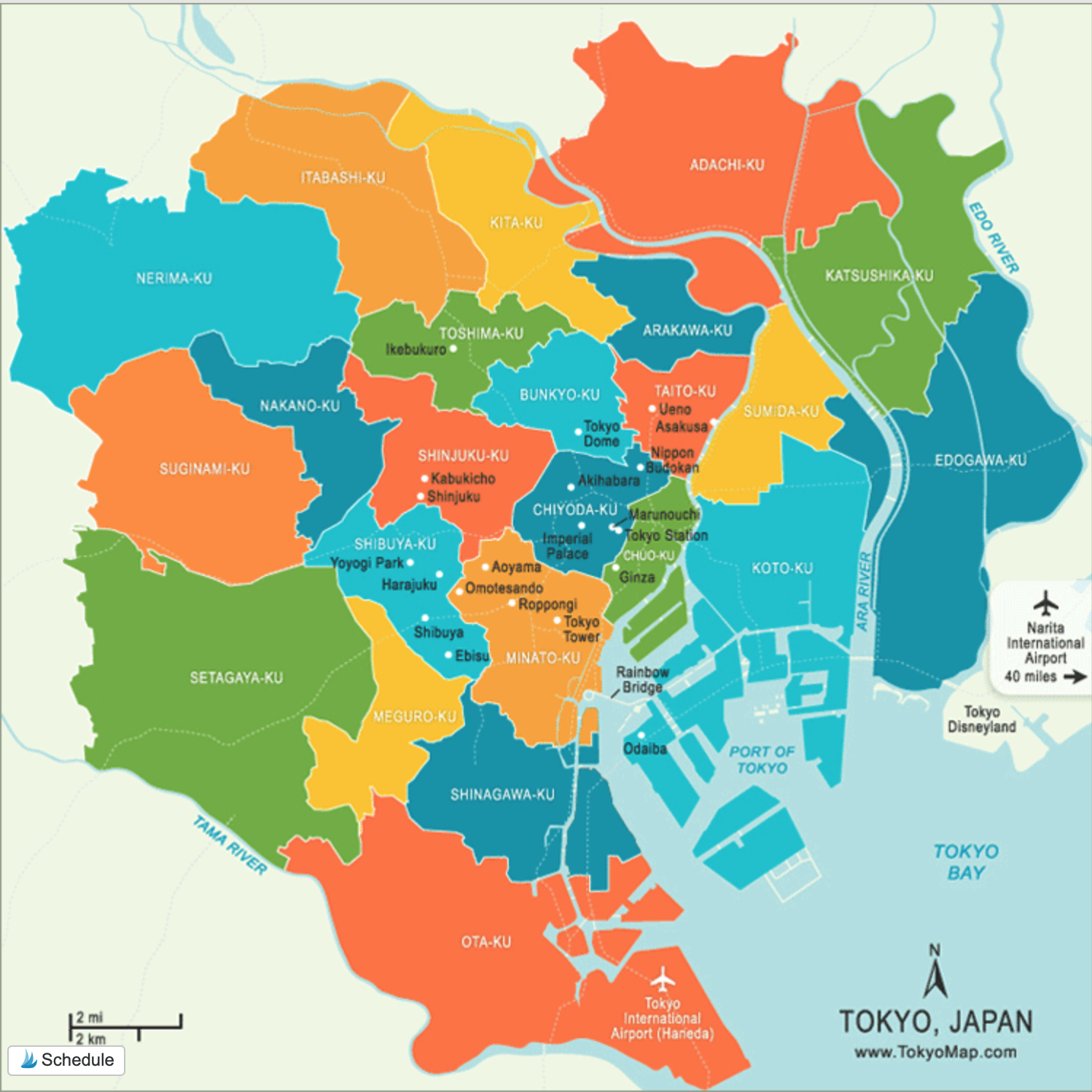 Карта tokyo