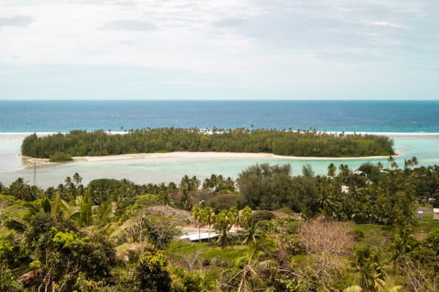 Motu Islet in Rarotonga Cook Islands