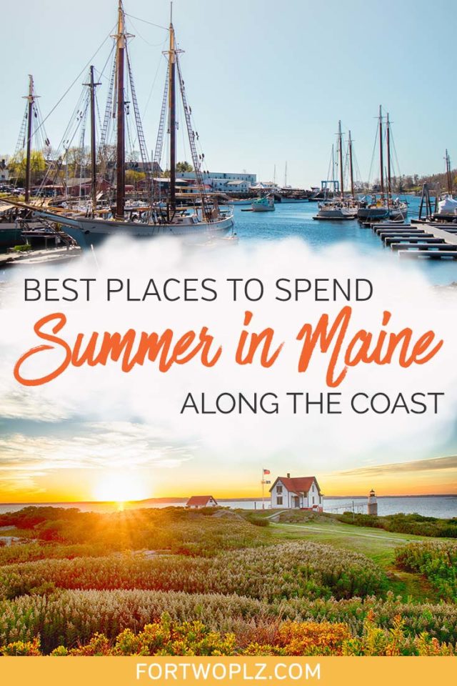 Looking for ideas for your Maine summer vacation? Go off the beaten path and road trip along the Maine coast! Check out some of the prettiest coastal towns in between Portland Maine and Bar Harbor that guarantee a good time. #roadtrip #newengland #usatravel #summertravel