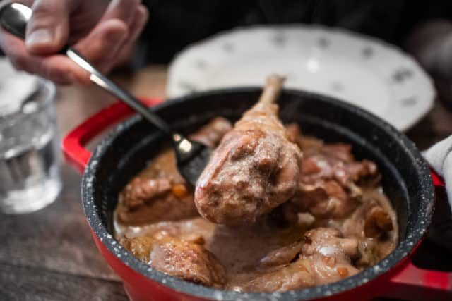 French Dish Lyon Coq Au Vin