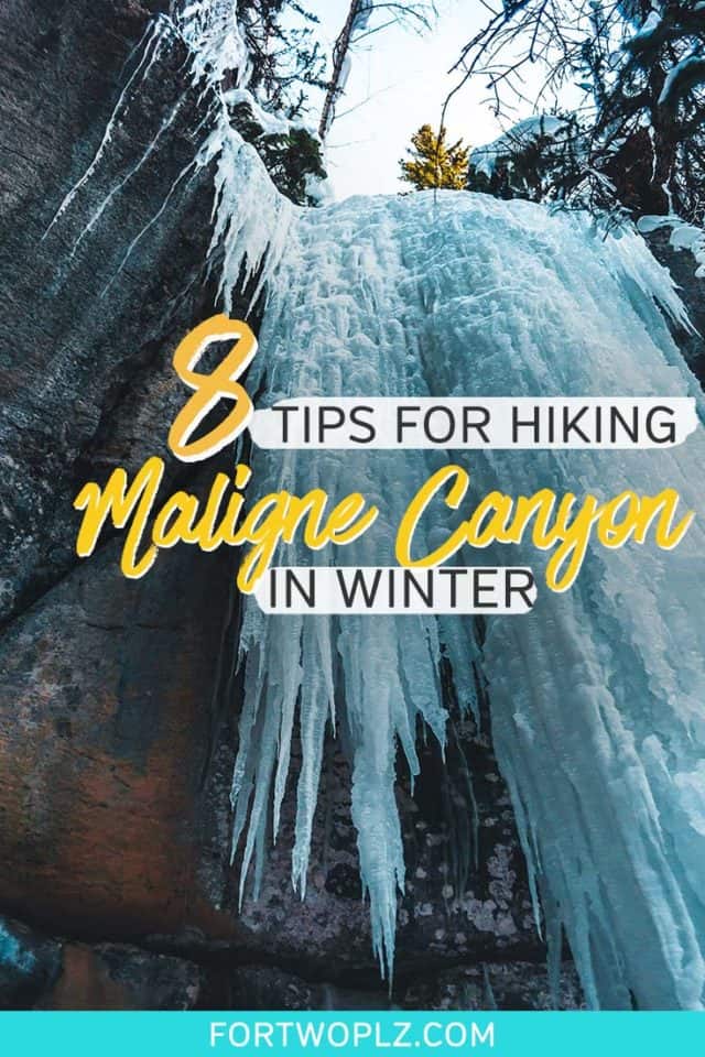 maligne canyon winter hike