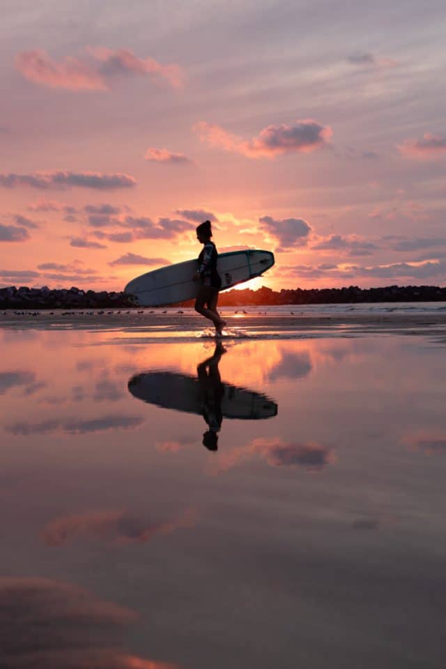 Surfing in San Sebastian Spain