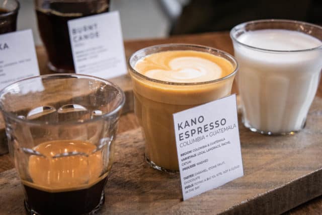 Deconstructed latte from a popular Kelowna cafe