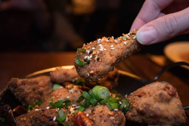 Sichuan chicken wings from Skinny Duke's Kelowna restaurant