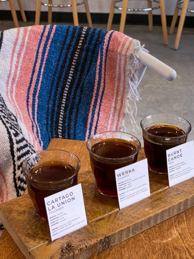 Espresso flight from one of the best Kelowna cafes