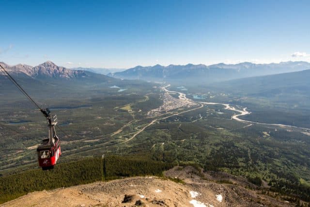 Jasper SkyTram View of Jasper Town