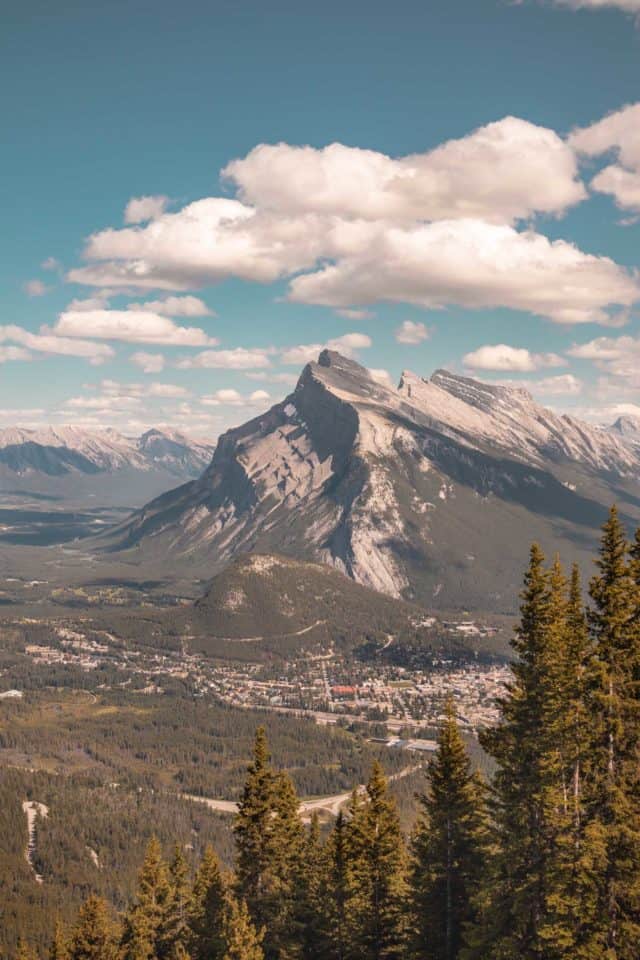 View of Banff National Park on Mount Norquay