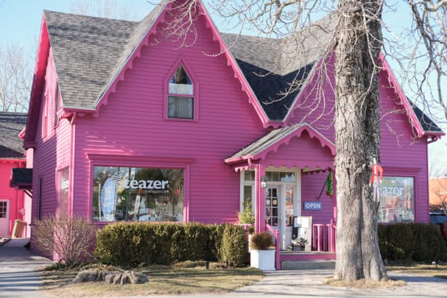 Cute pink shop at Mahone Bay