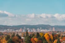 View of Portland Oregon in the Fall