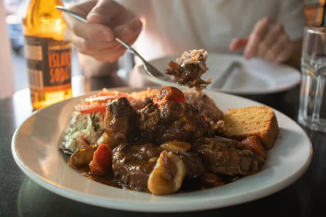 oxtail stew from di reggae cafe in surrey bc