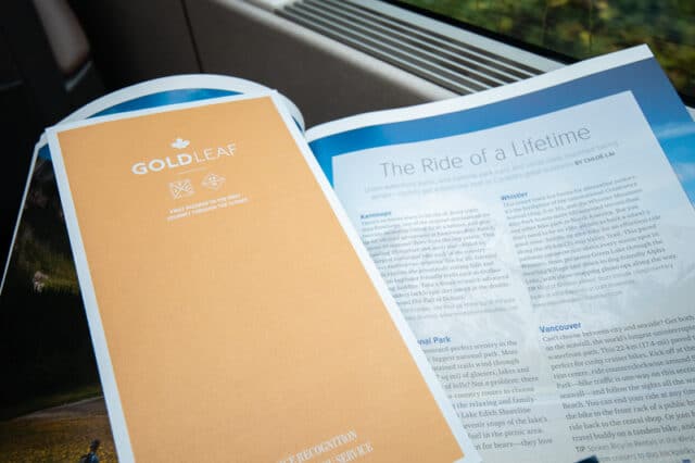 rocky mountaineer goldleaf service pamphlet