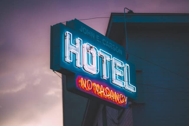 hotel neon sign