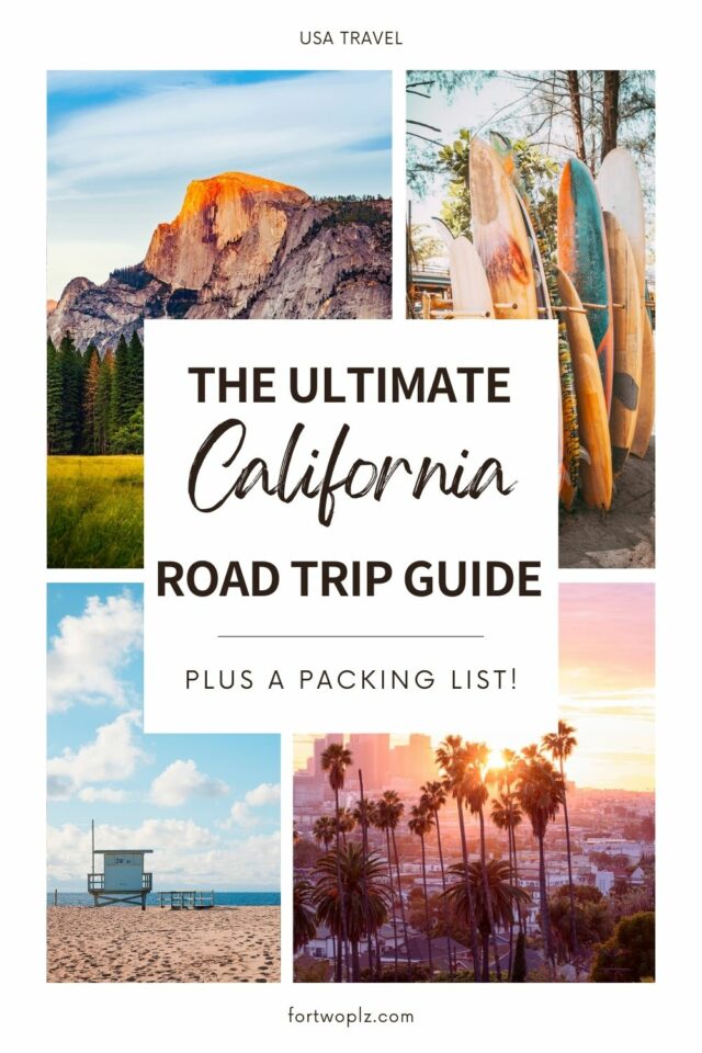 california trip plan