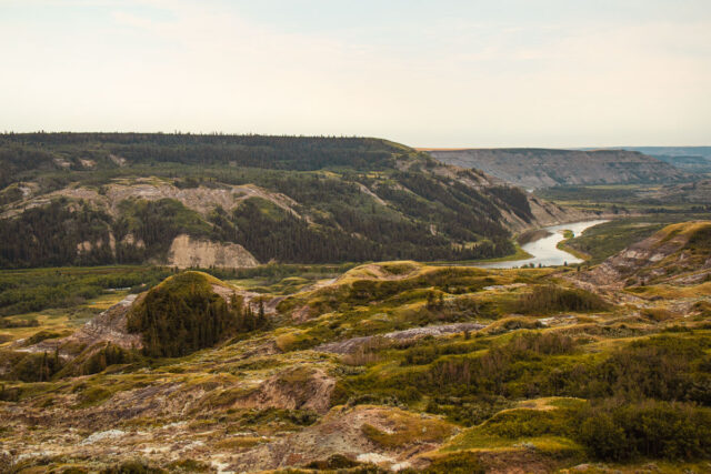 summer in dry island buffalo jump in central alberta