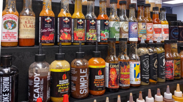 hot sauces at beyond hot in lethbridge