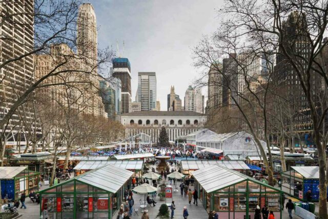 bryant park winter village christmas market