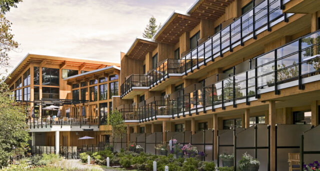 exterior of brentwood bay resort and spa, near victoria international airport