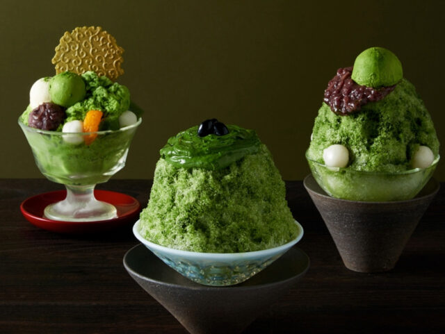 matcha parfait from itohkyuemon tea shop in kyoto 