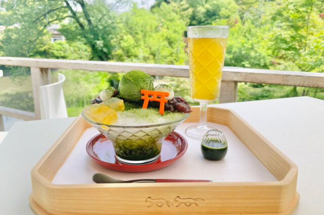 matcha parfait from kyoto matcha cafe, inari saryo