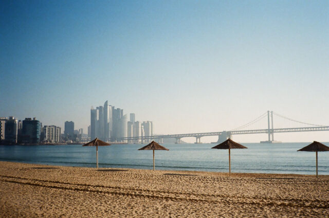 haeundae beach in busan south korea