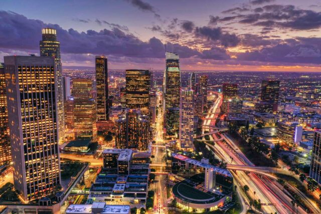 Los Angeles city view at night