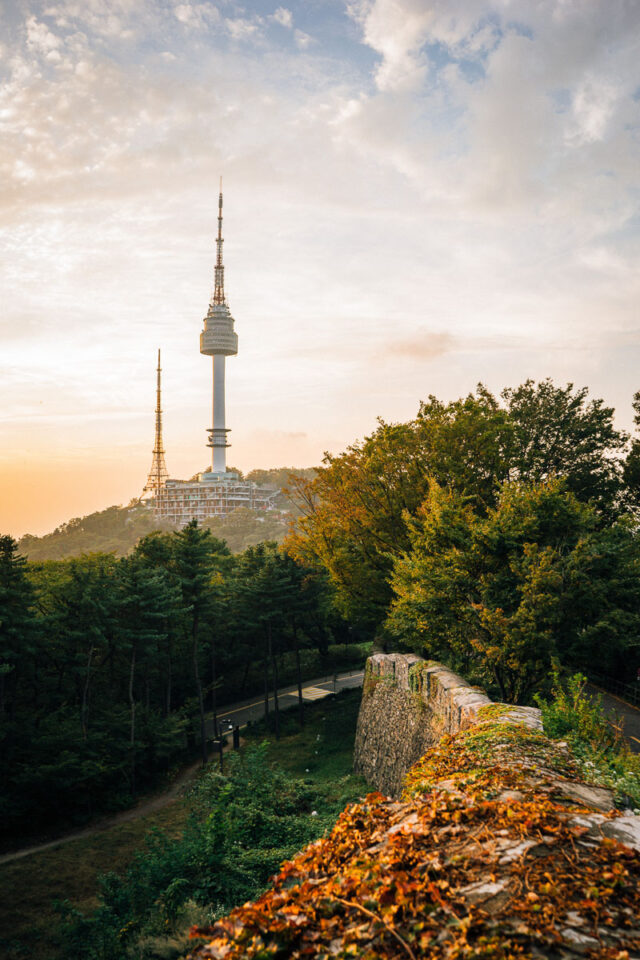 n seoul tower a popular seoul attraction at sunrise