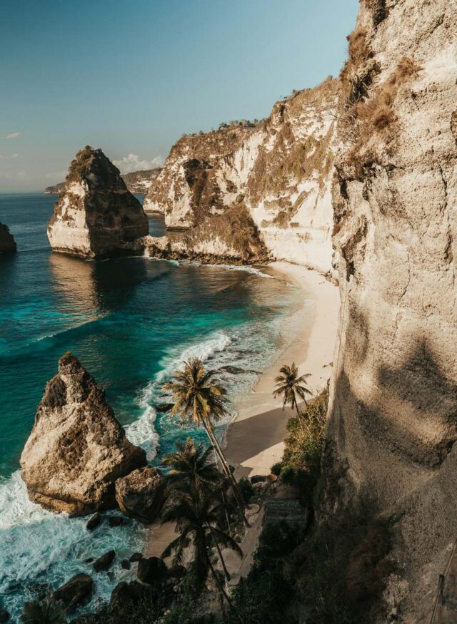 rugged coast of Bali, indonesia
